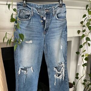 Stylish Blue Distressed Jeans